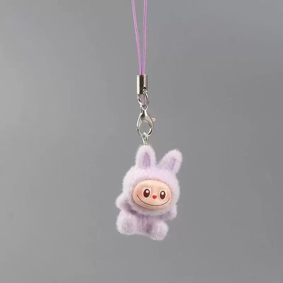 8 PCs Very Mini Handmade Fuzzy Labubu Pendant Keychain/Phone Charm-1.1" Bunny - Picture 14 of 16